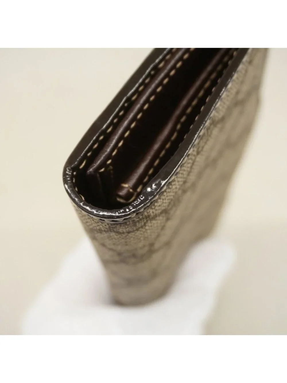 ★SOLD★ Gucci Wallet GG Supreme Brown Gold - Picture 6 of 9